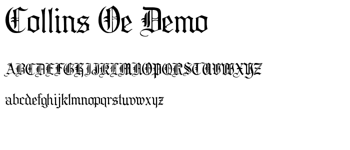 Collins OE Demo font